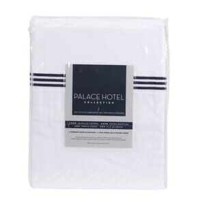 PALACE HOTEL Navy Set Of 2 600tc Egyptian Cotton Pillowcases